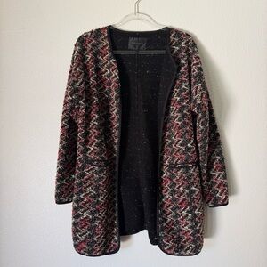 Sanctuary Zigzag Long Cardigan with pockets Size Small